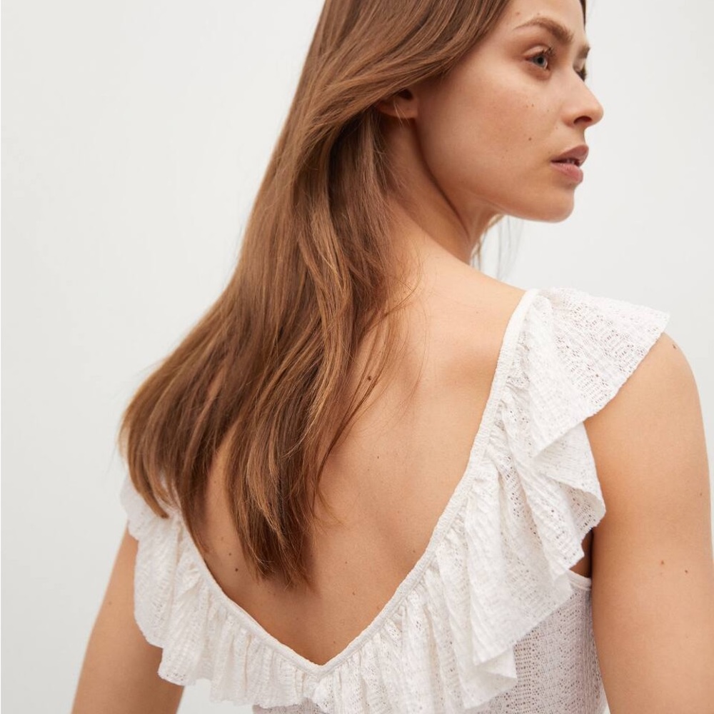 Mango Ruched openwork top - Picture 5 of 10
